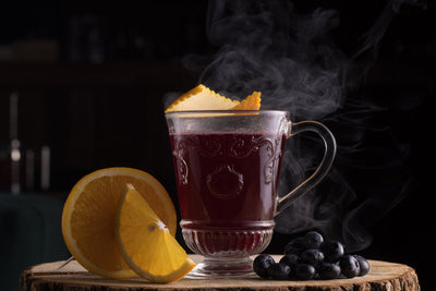 Hot Blueberry Tea Cocktail