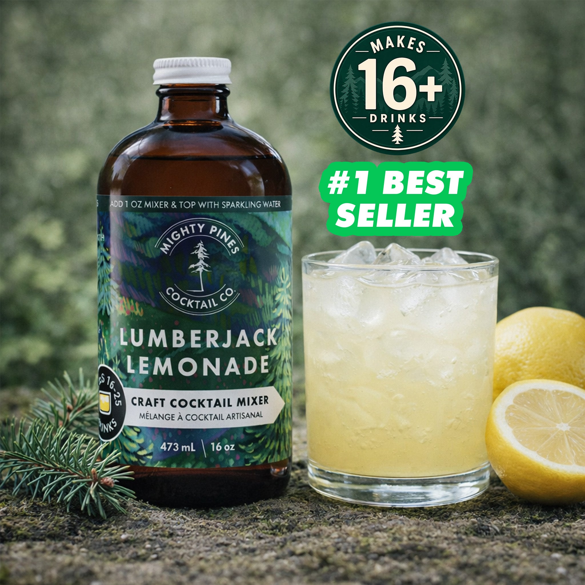 Cocktail Mixer - Lumberjack Lemonade | 16 Servings | Mighty Pines